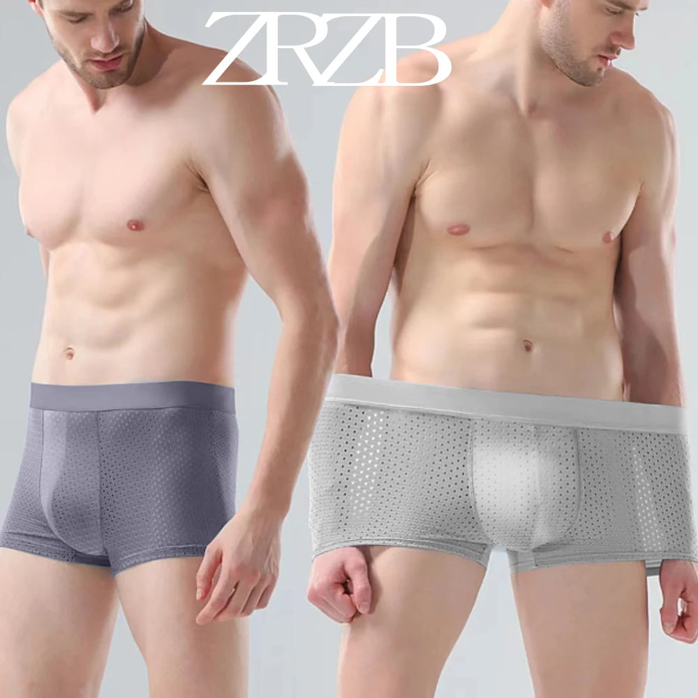 Men's Panties Men Underwear Boxershorts Men Boxer Men Ropa Interior Hombre Calzoncillos Breathable Hombre Bamboo Hole Large Size