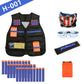 Kids Tactical Vest Kit Nerf Guns Series Refill Darts Reload Clips Tactical Mask Wrist Band and Protective Glasses Nerf Vest Toys