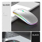 Rechargeable Bluetooth Wireless Mouse with 2.4GHz USB RGB 1600DPI Mouse for Computer Laptop Tablet PC Macbook Gaming Mouse Gamer