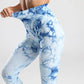 Tie Dye Seamless Gym Leggings Women Push Up Women Mallas Sports Fitness Contour Yoga Running Pants Elastic  Leggins