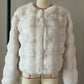 White Fur Coat for Women 2023 Autumn and Winter New Style Short Imitation Fur Plush Collarless Top Short Top Warm and Trend