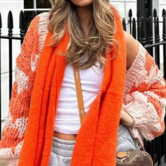 Mali Autumn - Patchwork Knitted Cardigan