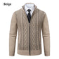 2023 autumn and winter new cashmere padded warm casual men's knitted sweater coat