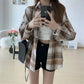 Everyday Oversized Plaid Button-up Shirt