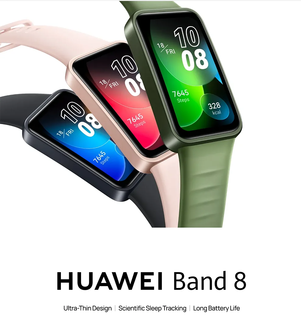 HUAWEI Original Band 8 Smart Band All-day Blood Oxygen 1.47'' AMOLED Screen Heart Rate Smartband 2 Weeks Battery Life Waterproof