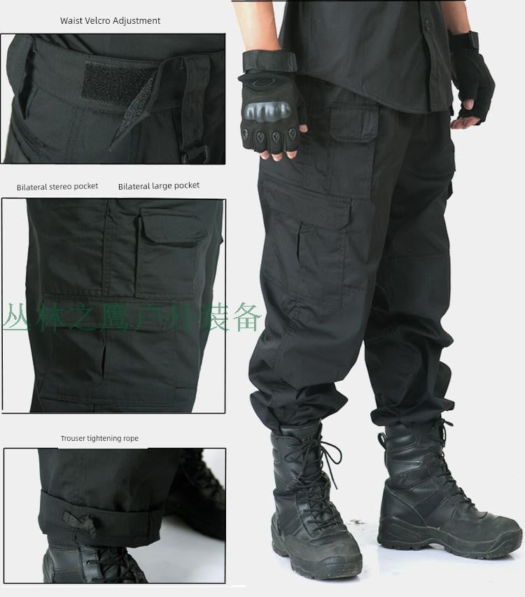 Loose Men's Spring, Autumn and Winter Casual Thick Outdoor Pants