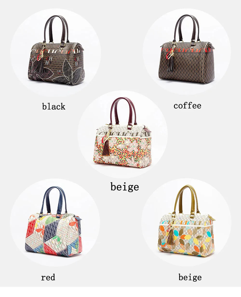 CH Ladies Handbag Luxury Brand Designer New Ladies Large Capacity Exquisite Flower Pattern Travel Banquet High Grade Women's Bag