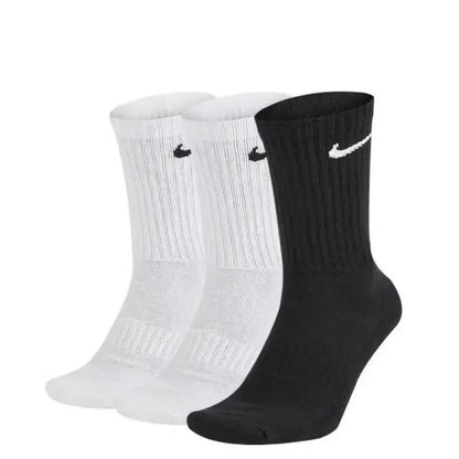 Nike Unisex White-Black 3-Pair Socks
