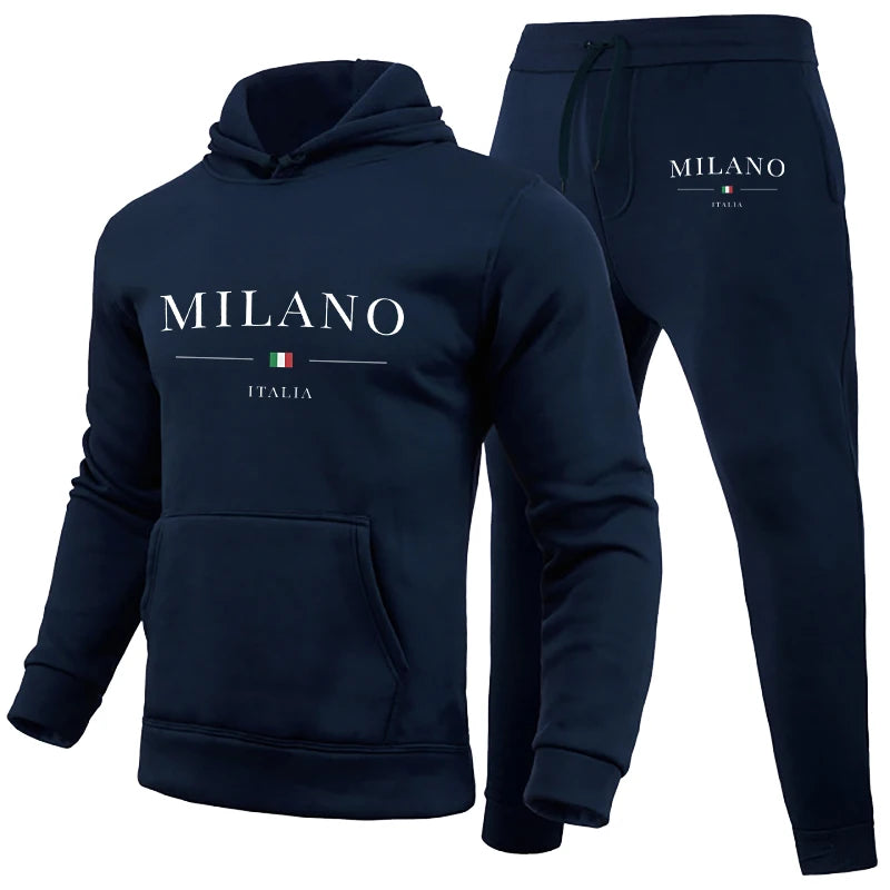 MILANO - All Black Letter-Print Set V2 Men's