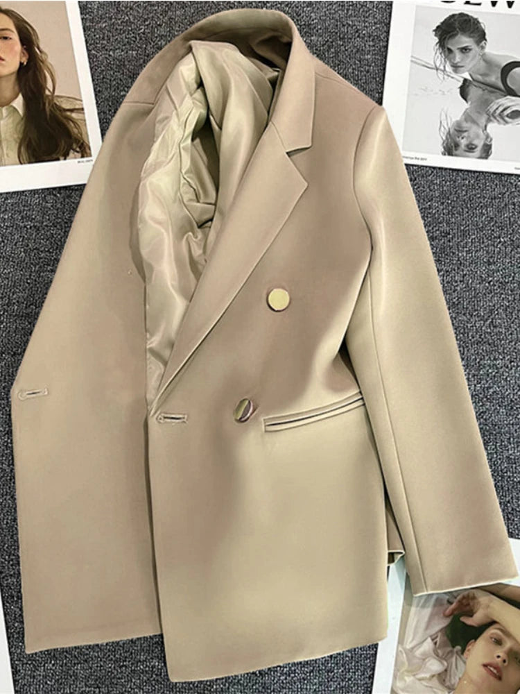 Women's Suit Coat Elegant Sports Casual Blazer Korean Fashion Luxury Jacket Spring Autumn Solid Color Ladies Clothing