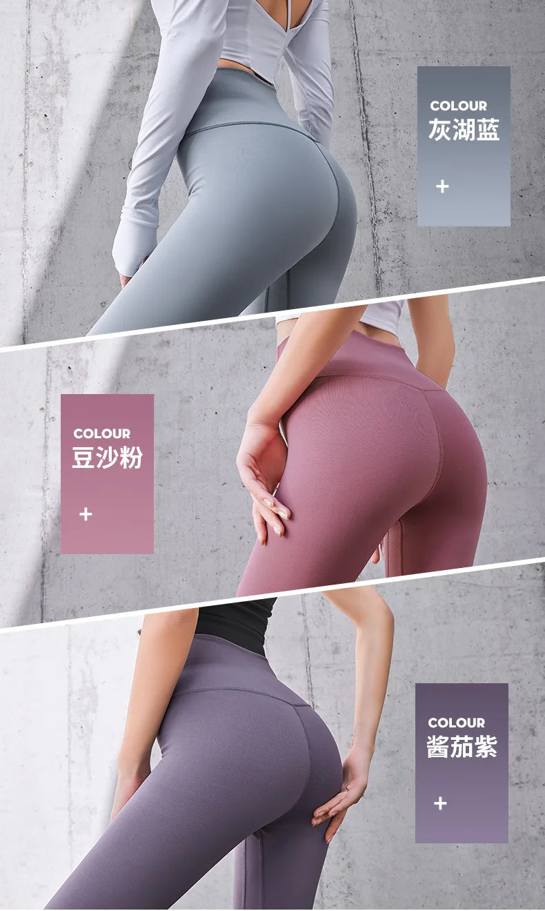 Ribbed Yoga Pants High Waisted Gym_eggings Sport Women Fitness SeamlessFemale Legging Tummy Control RunningTraining Tights