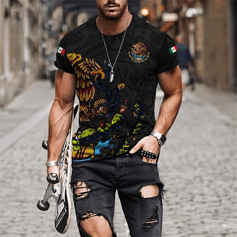 Fast Fashion Mexican Flag Graphic T-Shirts - Men's