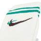 Nike Teal-Striped White Socks