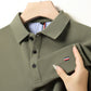 Men's Fitted Short Sleeve Casual Embroidered Polo