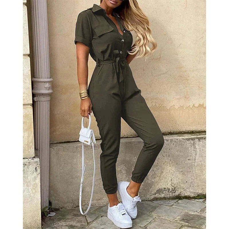 Women's Monochromatic Jumpsuit