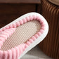 1pc Plus Size Lady Flat Fashion Trend Sweat-Absorbant Anti-Od Open Toe Cross Plush Fluffy Fur Home Slippers for Women