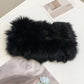 1PC Autumn and Winter New Real Rabbit Hair Band Hair Hoop Women's Warm Fur Fur Hat Vintage Wide Edge Plush Headband Warm Hat