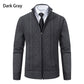 2023 autumn and winter new cashmere padded warm casual men's knitted sweater coat