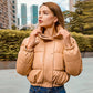 Winter Warm Thick PU Leather Coats Women Short Parkas Fashion Black Cotton Padded Lady Down Jacket Elegant Zipper Clothes 2023