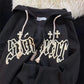 Y2K Goth Embroidery Hoodie