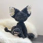 Cute Black Cat Plush Toy Throw Pillow Khaki Curly KUKI Black Cat Long Hair Doll Stuffed Animals Festive Gifts For Kids Birthday