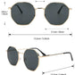 1PC Unisex Fashion Metal Geometric Frame Sunglasses For Driving Street Photography Parties And Beach Trips Accessories