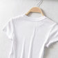 Summer Sexy Women O-neck Short-sleeve T-shirt Slim Elastic Skinny Crop Tops