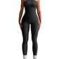 New Autumn Women Ribbed One Shoulder Jumpsuit Hip Lifting One Piece Yoga Seamless Bodycon