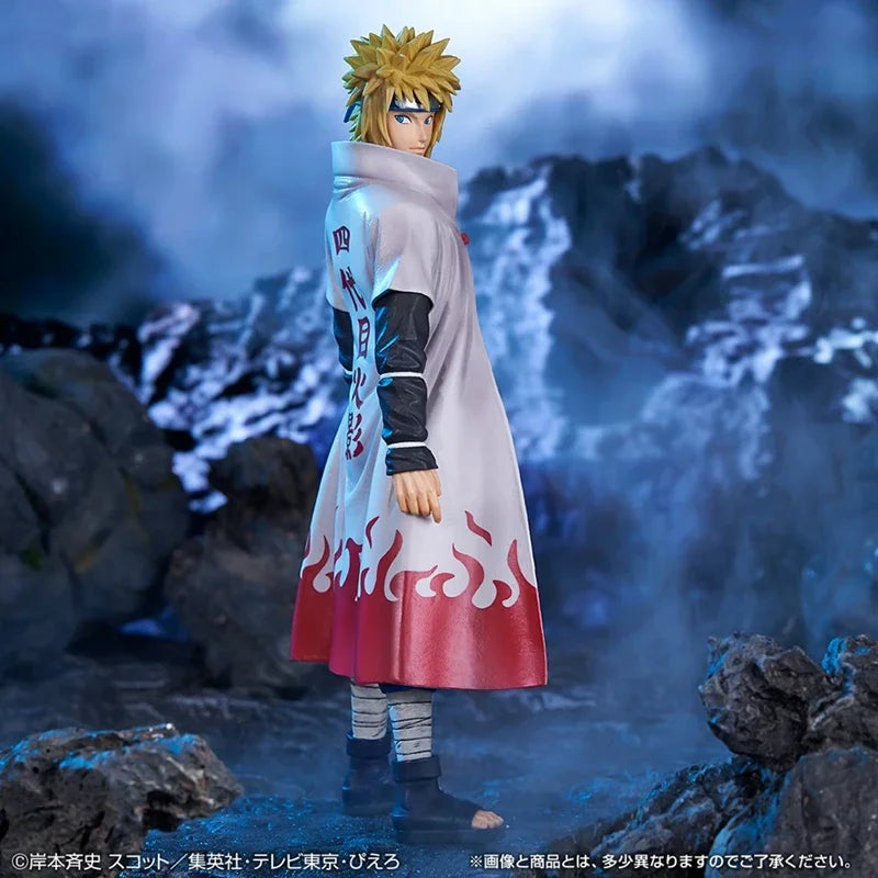 20cm Bandai Naruto Anime Figure Shippuden Uchiha Sasuke Hatake Kakashi Namikaze Minato Action Figure Collection Model Toys Gifts