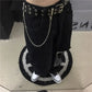 Belt female Korean ins spicy girl dark personality double-breasted metal chain decoration versatile punk men belt tide