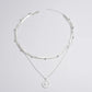 925 Sterling Silver Three-Layer Round Necklace