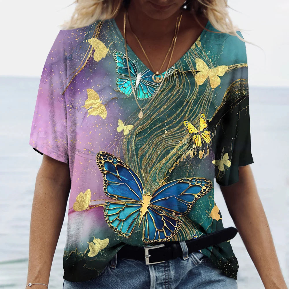 Fast Fashion - Women's Butterfly Graphic Blouse