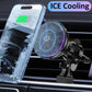 15W Ice Cooling Magnetic Wireless Car Charger Fast Charging Station For iPhone 15 14 13 Pro Max MacSafe Car Phone Holder Stand