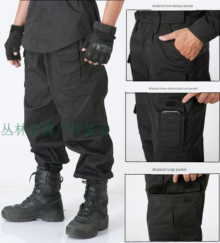 Loose Men's Spring, Autumn and Winter Casual Thick Outdoor Pants