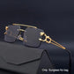 Rimless Leopard Ocean-Film Sunglasses - UV400