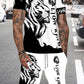 Fast Fashion - Lion Print Shirt & Shorts 2pc Set