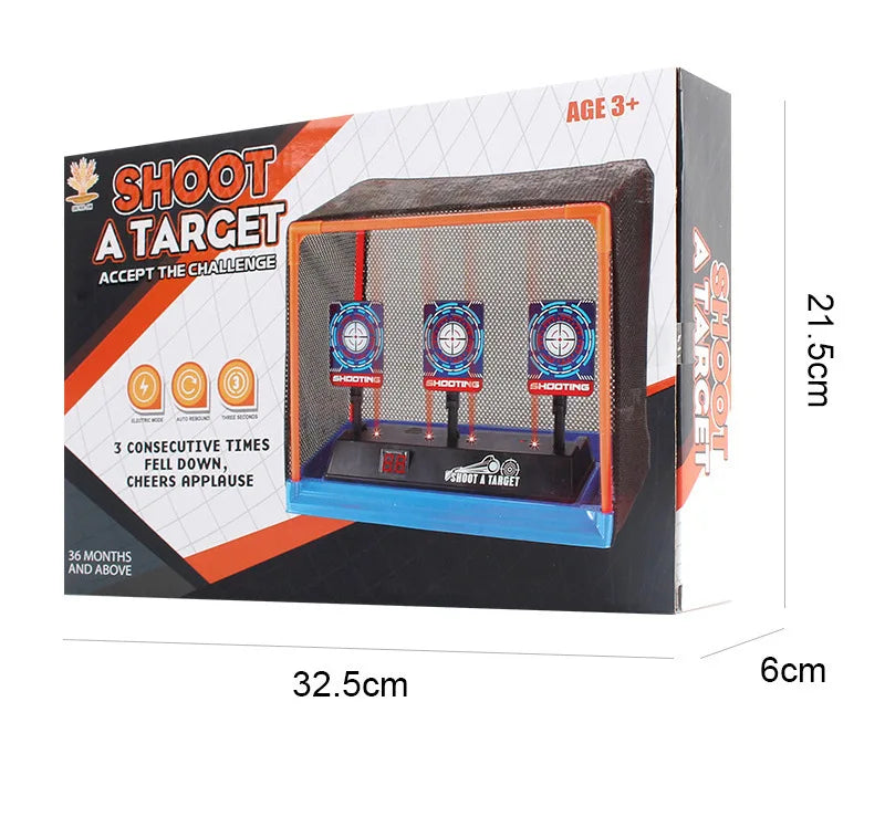 Targets for Nerf Guns Auto Reset Electric Shooting Target Accessories Kids Sound Light Shooting Game Toys High Precision Scoring