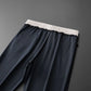 High grade smooth and soft ice silk Modal casual pants men's summer trend color contrast stitching bee embroidery sports pants