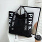 PINK Letter-Print Shoulder Bag