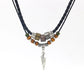 Men's Mali Necklace - Stacked Leather-Roped Polished Arrowhead