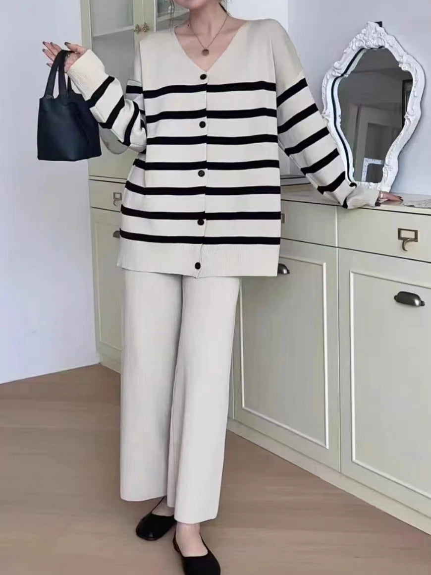 HQ Elegant Side-Slit Pullover Set - 2pc