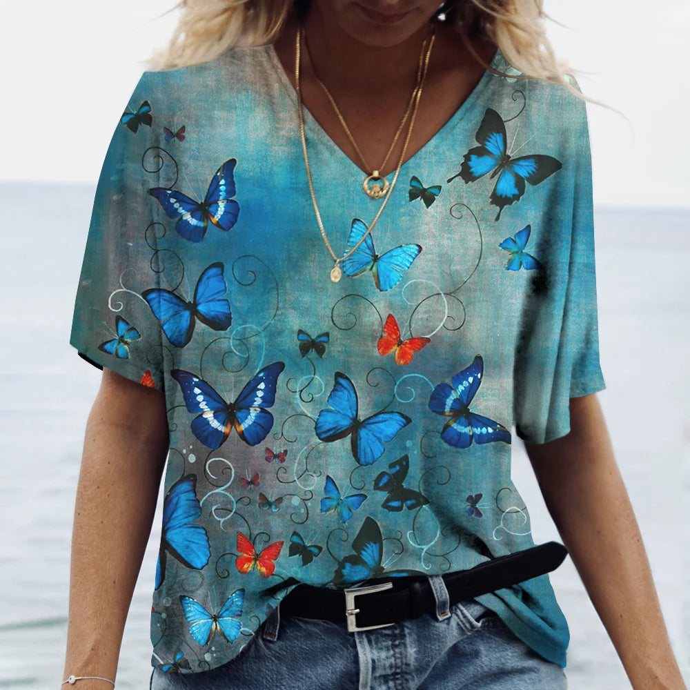 Fast Fashion - Women's Butterfly Graphic Blouse