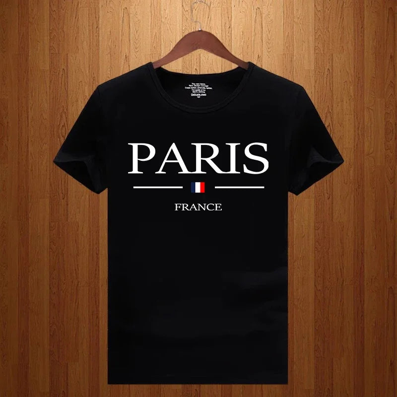 PARIS - Letter-Print T-Shirts - Men's