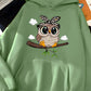 Y2K Kawaii Owl Print Hoodie