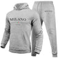 MILANO - All Grey Letter-Print Set - Men's