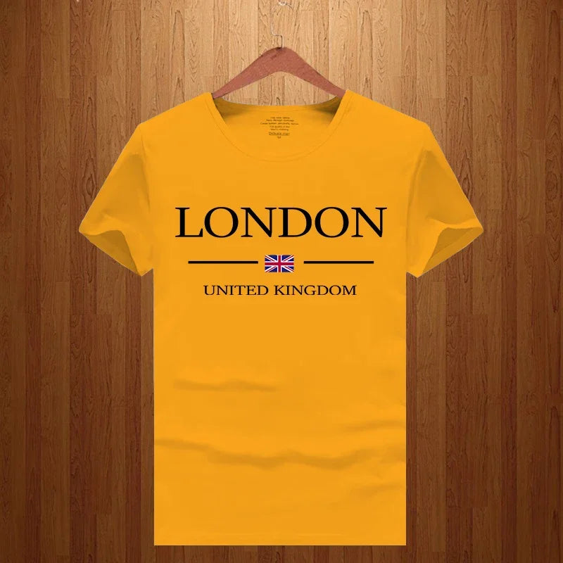 LONDON - UK Letter-Print T-Shirts - Men's