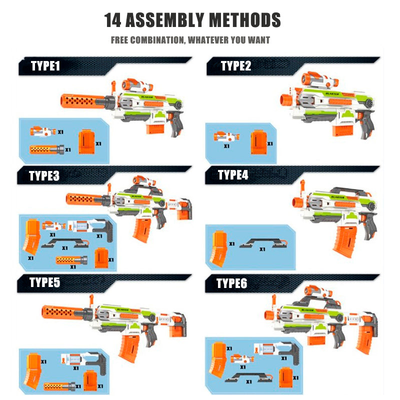 Toy Gun Modified Parts for Nerf N-strike Elite Series Muffler Tail Stock Flashlight Universal Toy Gun Accessories