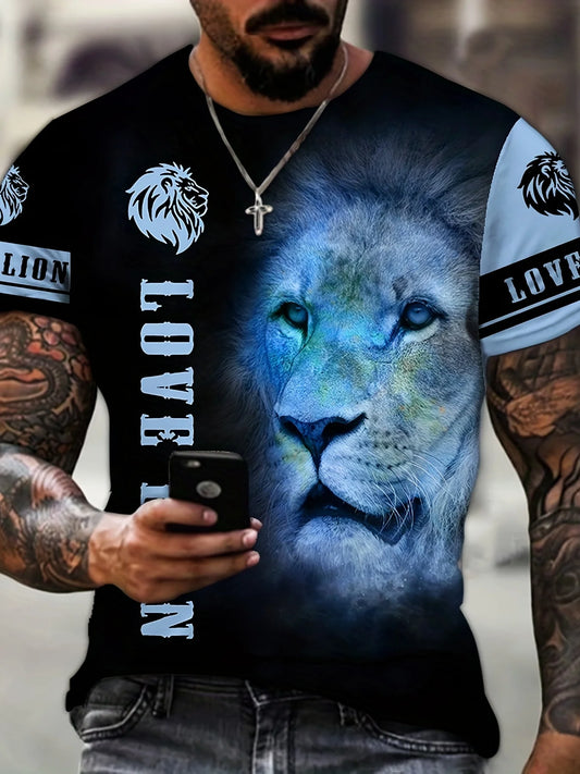 Fast Fashion - Lion Print Graphic T-Shirts