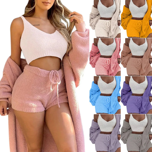 Cozy Knit 3pc Pajama Set