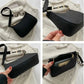 Women's Felt Design Luxury Handbag Women's Fashion Casual Handbag Crescent Shaped Small Square Bag Under The Shoulder Bag